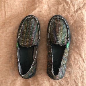 Multi-color Sanuk slip-on shoes